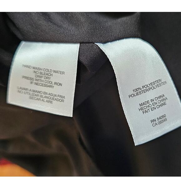 Vintage Anne Klein Metallic Lace Cocktail Mini Dress Women Size 4 Black Shimmery - Picture 8 of 8